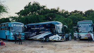 Hyderabad Bus Parking  Volvo 9600s amp Volvo B11r Buses  Hyderabad To Indore Nagpur Pune Raipur [upl. by Baggs]