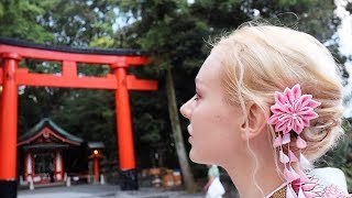 Renting a Kimono in Kyoto  Fushimi Inaritaisha Shrine [upl. by Ahtenak]