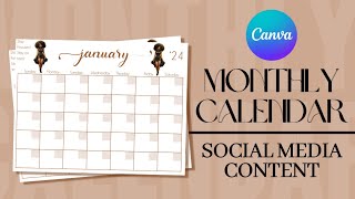 How To Design a Calendar in Canva [upl. by Ehcram632]