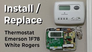 How to InstallReplace Emerson 1F78 White Rogers Thermostats with broken coolheat switch [upl. by Eilrebma]