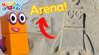 VERANO PLAYA y NÚMEROS ☀️  ¡Haz 1 2 3 y 4  Aprende a contar  Numberblocks en español [upl. by Nrublim]