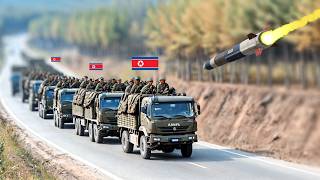 GREAT TRAGEDY Large North Korean Military Convoy Completely Destroyed in Ambush in Ukraine [upl. by Lovato]