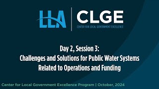 Challenges and Solutions for Public Water Systems Related to Operations and Funding [upl. by Naras]