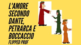 LAmore secondo Dante Petrarca e Boccaccio con i disegni e le animazioni di Flipped Prof [upl. by Chantalle734]