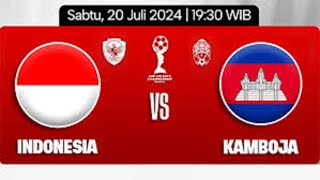 INDONESIA U19 vs KAMBOJA U19 AFF U19 Boys Championship 2024 [upl. by Oreste199]