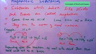 Amphoteric Substances II Why water can be called as an acid and a base as well [upl. by Stoughton]