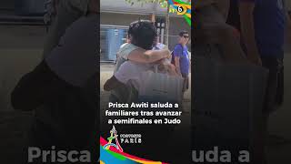 Prisca Awiti celebra su pase a semifinales en Judo Paris2024 juegosolimpicos [upl. by Artenak606]