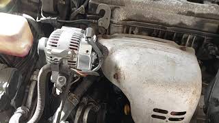 1998 Toyota Camry Alternator Replacement  Battery Charging Problem [upl. by Yssirhc]