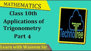 applications of trigonometry for class 10th [upl. by Terrye]