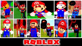 MARIO EXE in 25 Roblox Games Roblox [upl. by Hareehahs]