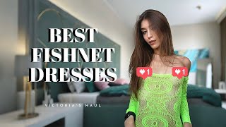 4K BEST FISHNET DRESSES  Transparent tryon haul [upl. by Vasily252]