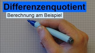 Differenzenquotient berechnen am Beispiel [upl. by Anavrin534]