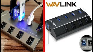 Wavlink 4Ports USB 30 HUB  Quick Charging 4A with Extra Power Supply from Aliexpress [upl. by Ramal689]