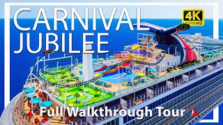 Carnival Jubilee  Full Walkthrough Ship Tour amp Review  Super New Ship  Only Roller Coaster at Sea [upl. by Beitnes]