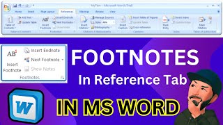 How to Use FOOTNOTES IN REFERENCE TAB IN MS WORD  What is the shortcut for footnote reference [upl. by Astor]