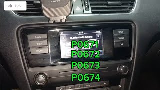 Skoda Octavia 201516tdiCheck engine light on P0671P0672P0673P0674 [upl. by Sharron]