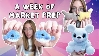 MARKET PREP IN A WEEK WITH ME  How Much Can I Crochet Before My Market [upl. by Aihsiek]