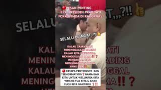 🔴 PESAN PENTING ‼️BPK PRESIDEN PRABOWO❓‼️👍🤲 [upl. by Rebak]