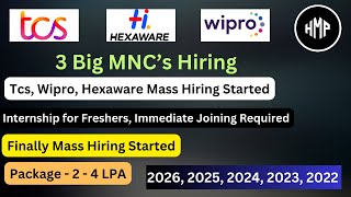 Hexaware New Hiring Announced TCS Wipro  2024 batch hiring  off campus drive for 2024 batch [upl. by Kcirddet]