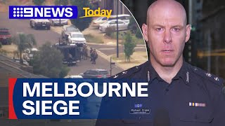 Man arrested after siege unfolded on the streets of Melbourne’s west  9 News Australia [upl. by Johny722]