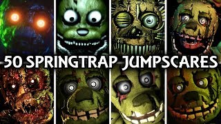 50 SPRINGTRAP JUMPSCARES  FNAF amp Fangame [upl. by Tenay251]