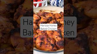 The BEST baked chicken recipe Harissa Honey Chicken shorts [upl. by Delle]