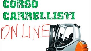 Corso carrellista online informazione e formazione per carrellisti mulettisti [upl. by Ralfston297]