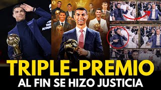 TRIPLE PREMIO para CRISTIANO RONALDO en los GLOBE SOCCER AWARDS 2024 • Se hizo JUSTICIA con HAALAND [upl. by Ynar]