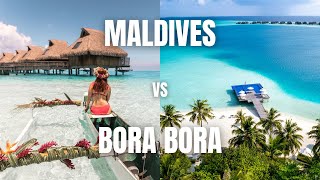 WHICH IS BETTER Bora Bora vs Maldives  BEST BEACH VACATION [upl. by Kallick]