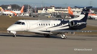 Sirius Aero Embraer ERJ135BJ Legacy 600 take off at Geneva Airport GVALSGG [upl. by Artenek]