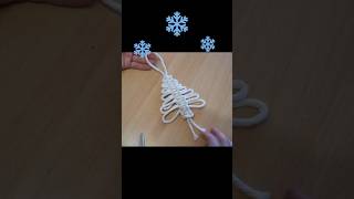 Makramee Tannenbaum Schmuck 🎄 Kreuzknoten 🎄Very easy DIY Macrame Christmas Tree Ornament Square Knot [upl. by Redienhcs]