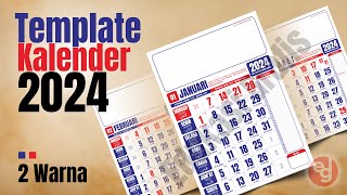 Template Kalender 2024  Format ke2  Free CDR CorelDraw File edukasigrafis [upl. by Acemahs607]