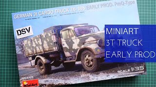 Miniart 135 3t Cargo Truck 3636S Early Prod 35445 Review [upl. by Elleynad]