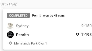 Penrith v Sydney Kingsgrove Sports T20 League game Penrith innings [upl. by Darleen]