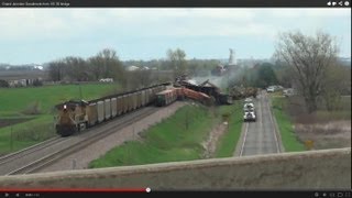 Grand Junction Derailment from US 30 bridge [upl. by Shelah]