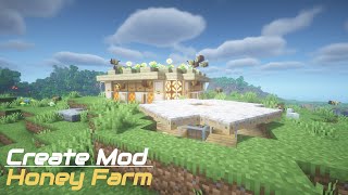 100 Automatic Honey Farm  Minecraft Create Mod Tutorial [upl. by Home]