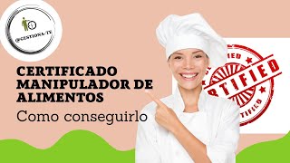 Como conseguir certificado de manipulador de alimentos fácil [upl. by Anialed]