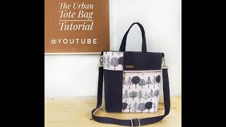 Bag making Tutorial  How to make recessed zipper in lining bag The Urban Tote Bag by ImazzPatterns [upl. by Snyder]