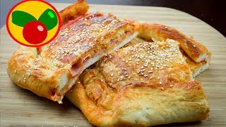 Empanada de jamón y queso Receta Italiana  Como hacer Mattonella de Sicilia [upl. by Yme]