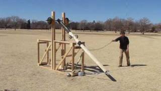 Texas Tech Floating Arm Trebuchet [upl. by Ailliw]