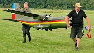 TRANSALL C160 HUGE RC SCALE MODEL AIRPLANE FLIGHT DEMONSTRATION [upl. by Ivel]