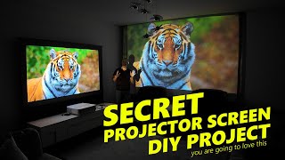 Secret Projector Screen Project DIY [upl. by Ecinue]