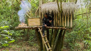 FULL VIDEO End 240h Survival  Cooking And Building Shelter In The Rain Forest  Tree House [upl. by Nnylyam]