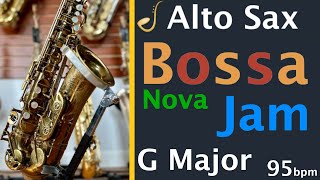 Alto Saxophone Bossa Nova Backing Track Jam in G Major  Improvisation [upl. by Enniotna]