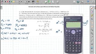 INTERVALOS DE CONFIANZA PARA LA DIFERENCIA DE DOS MEDIAS CON T DE STUDENT [upl. by Aknahs]