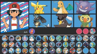 All Ashs Pokemon GEN 1  GEN 8 [upl. by Thurnau]