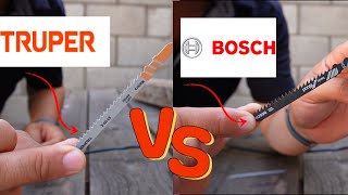 TRUPER VS BOSCHComparación seguetas para caladora [upl. by Arbma616]