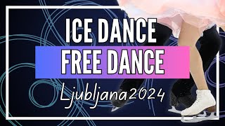 Junior Ice Dance Free Dance  Ljubljana 2024  JGPFigure [upl. by Lenwood]