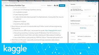 Kaggle LiveCoding Putting together your data science portfolio  Kaggle [upl. by Eislel]