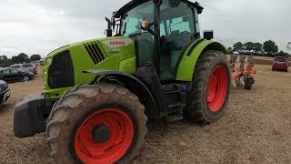 2022 Claas Arion 450 45 Litre 4Cyl Diesel Tractor 125  130 HP with Kuhn Plough [upl. by Atsev]